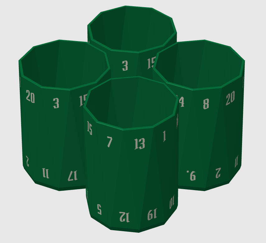 Rollable D20 Dice Cup/Can Colder