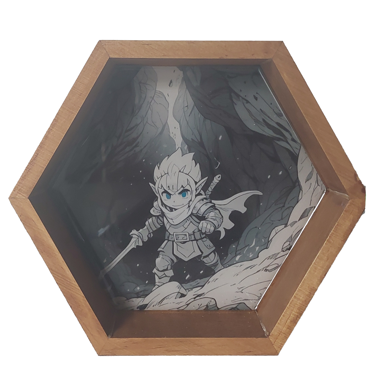 Chibi Fighter Fantasy Art Dice Tray