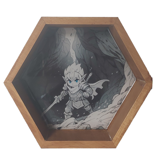 Chibi Fighter Fantasy Art Dice Tray