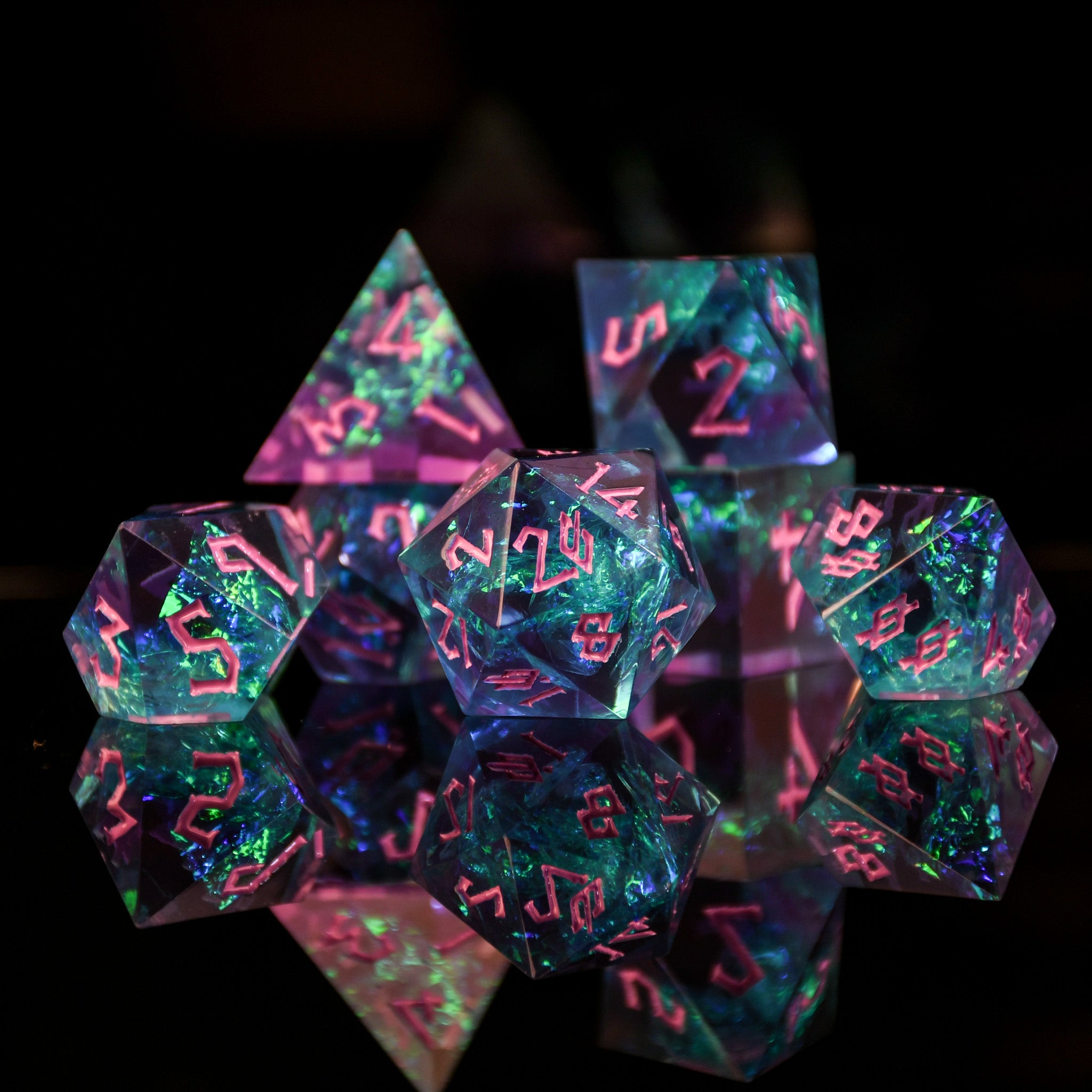 Dispel Magic Sharp-Edged Resin Dice Set – Weber Creative Customs