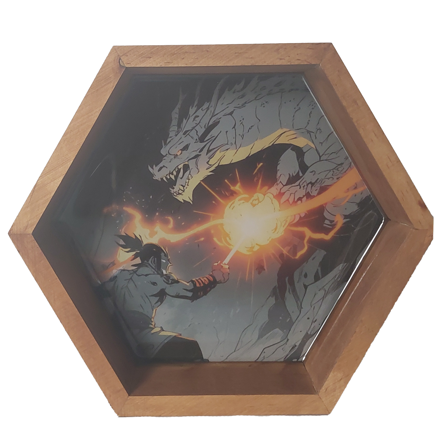 Monk v Dragon Fantasy Art Dice Tray