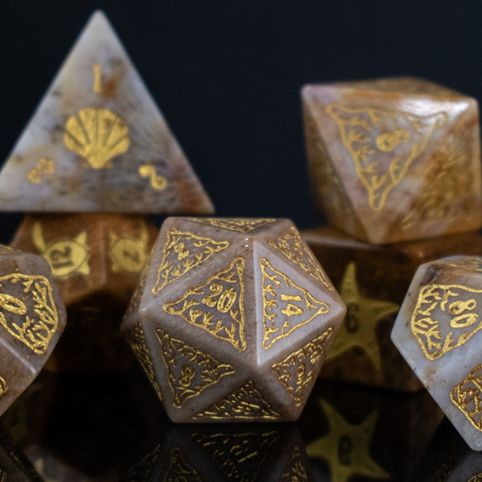 Siren's Song Fossilized Coral Dice Set