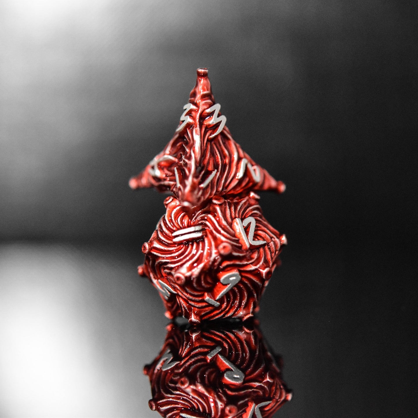 Vortex Warp Metal Dice Set - Red