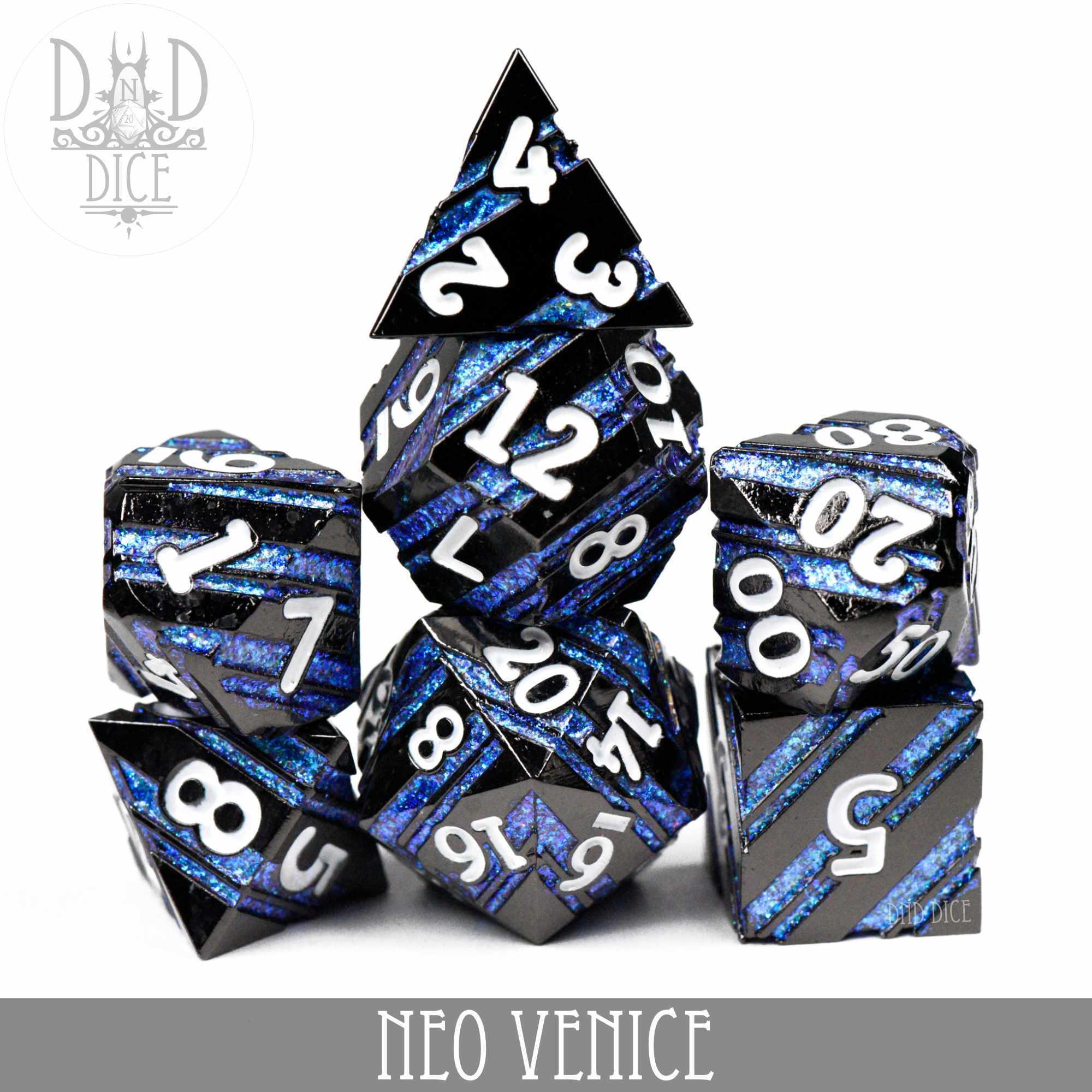 Neo Venice Metal Dice Set – Weber Creative Customs