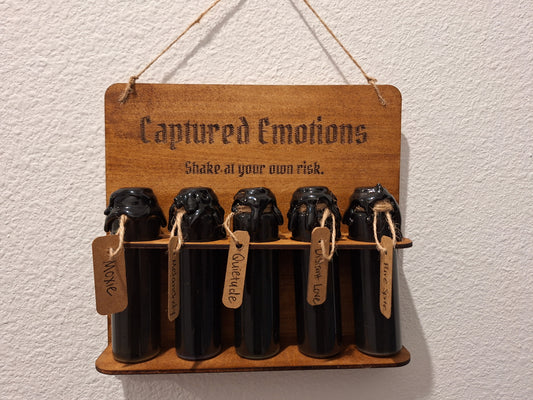 Captured Emotions Vial Display